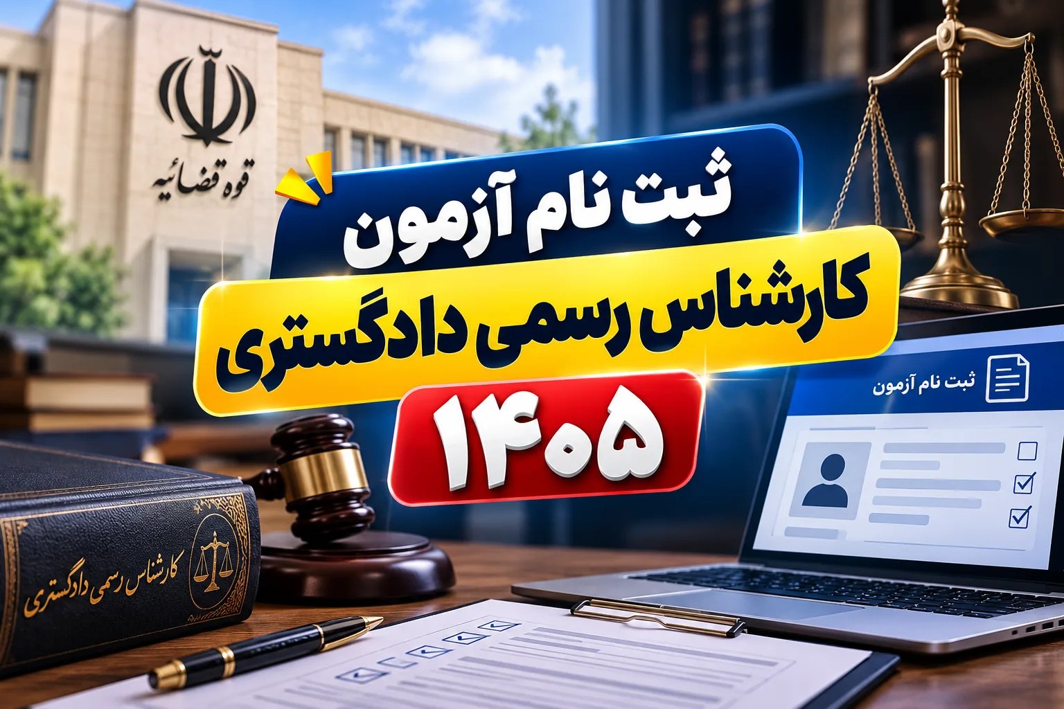 آغاز ثبت‌نام آزمون کارشناسان رسمی دادگستری ۱۴۰۵؛ جزئیات کامل زمان‌بندی و شرایط اعلام شد