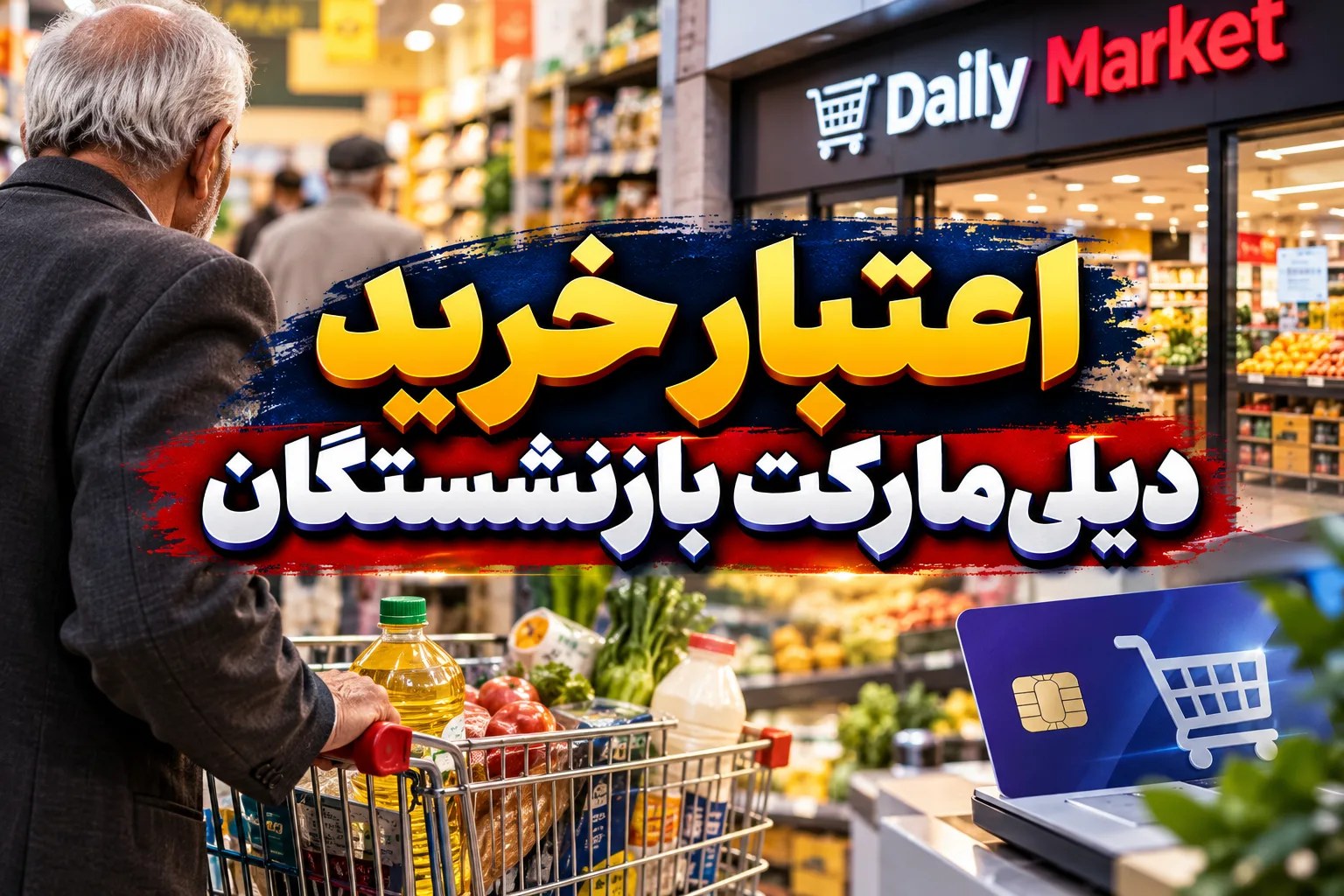 افزایش سقف اعتبار خرید بازنشستگان از دیلی‌مارکت به ۱۰ میلیون تومان