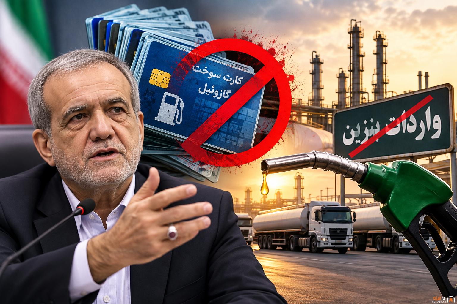 حذف ۶۰۰ هزار کارت گازوئیل بی‌هویت و اعلام بی‌نیازی ایران از واردات بنزین